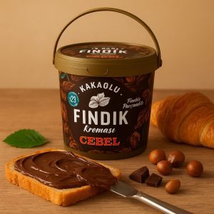 شکلات صبحانه جبل ۹۰۰ گرمی روی نان تست همراه با فندق و کروسان